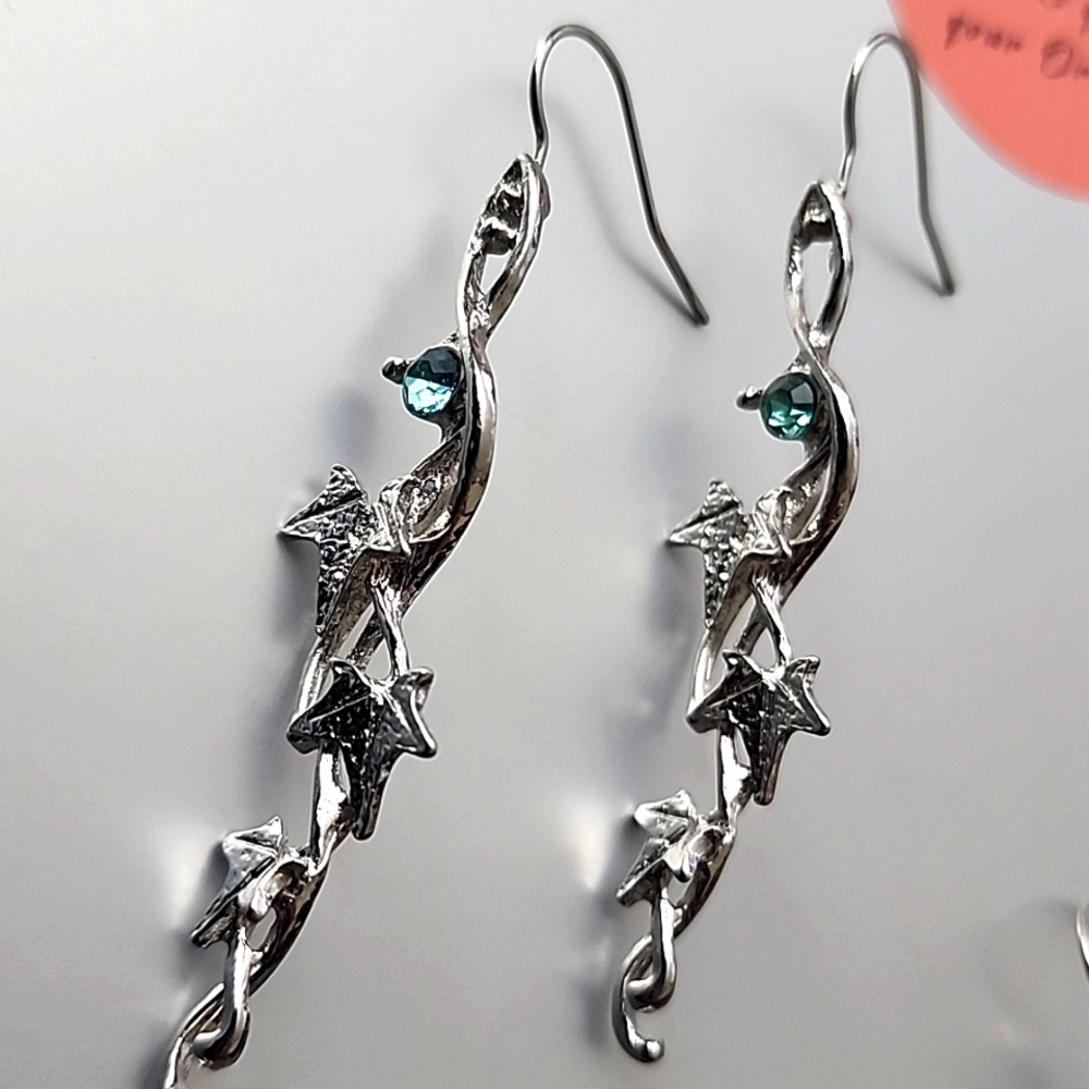 Ivy Aquamarine  Hang Earrings. LARGE